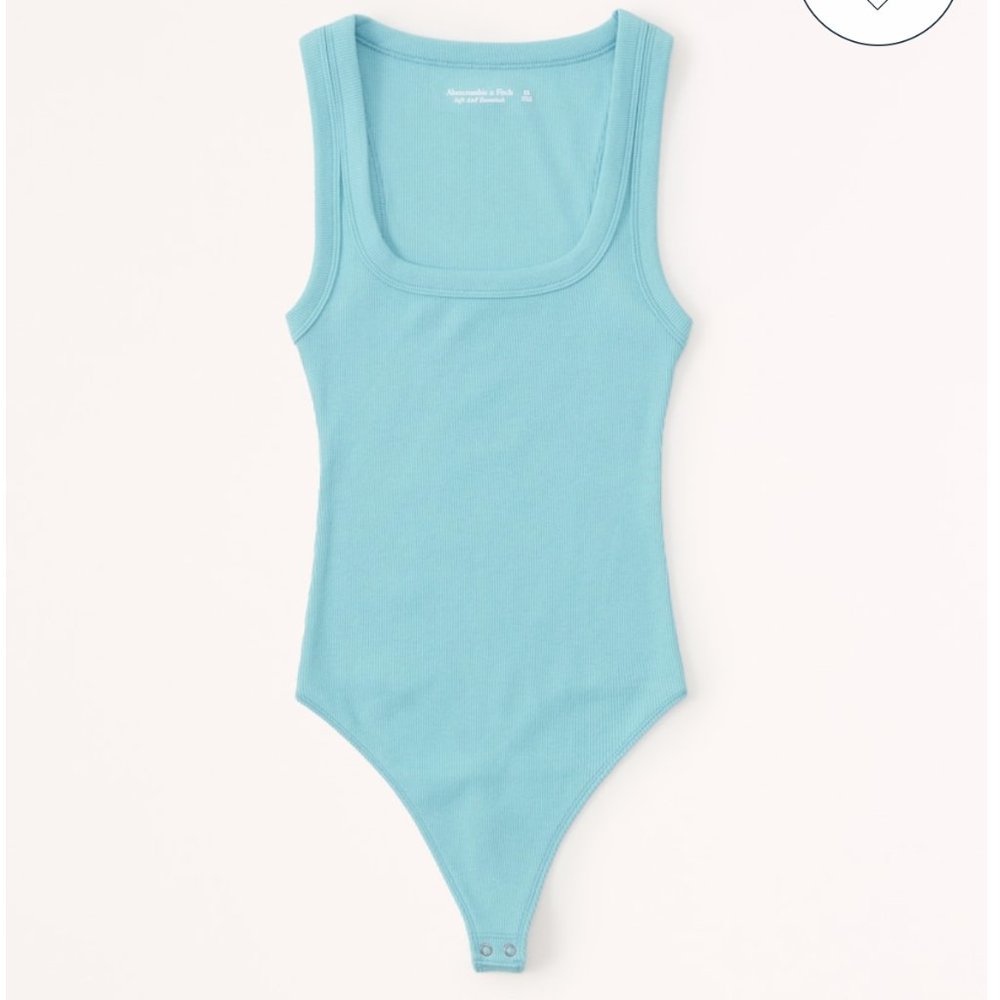 Abercrombie&Fitch Essential Ribbed Squareneck Bodysuit size S.New with tags.